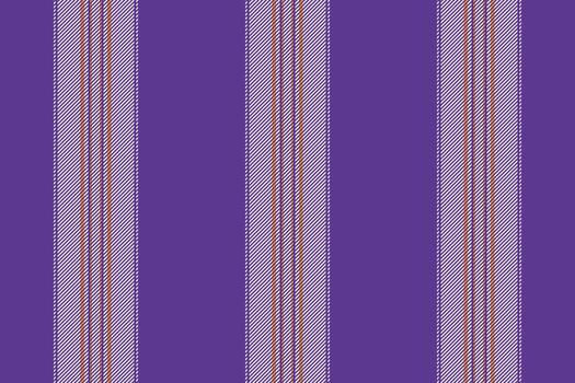 Rachinery pattern fabric , purple lines background vertical. Mice texture textile seamless stripe in violet and white colors. vector