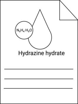 hidracina hidratar diagrama molecular fórmula dentro circulo lágrima forma texto abajo vector