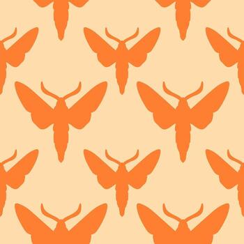 moth insect in silhouette image illustration isolated on color background. vector