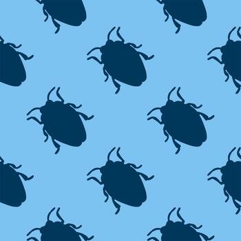 beetle pattern on color background vector