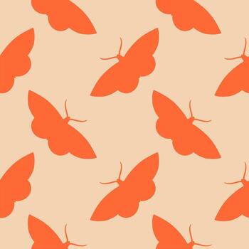 sin costura modelo con polilla insectos aislado en color antecedentes vector