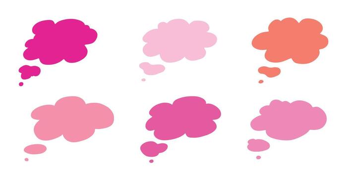 Set of hand drawn speech bubble Blank empty message box Textbox frame for banners, price tags, stickers, design cloud sale dream vector