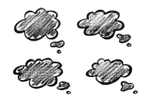 speak sale cloud Set of hand drawn speech bubble Blank empty message box Textbox frame for banners, price tags, stickers, design vector