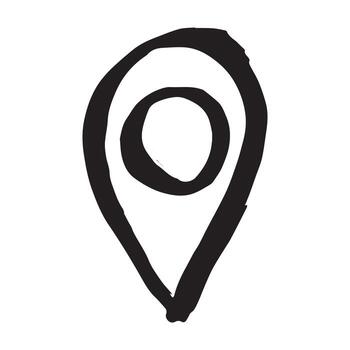 ubicación mapa mano dibujado mapa alfiler mapa marcador puntero firmar GPS y cartografía herramientas ubicación alfiler símbolo determinar con precisión clipart en garabatear estilo soltero elemento para web, diseño vector