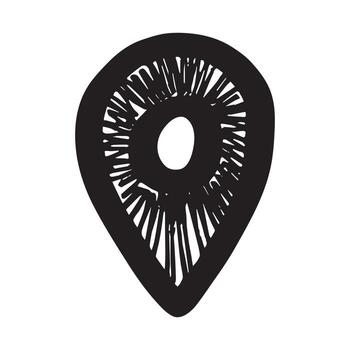 ubicación puntero mano dibujado mapa alfiler mapa marcador puntero firmar GPS y cartografía herramientas ubicación alfiler símbolo determinar con precisión clipart en garabatear estilo soltero elemento para web, diseño vector