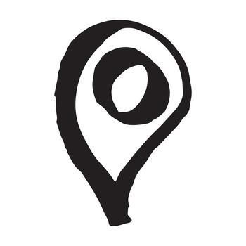 mano dibujado mapa alfiler mapa marcador puntero firmar GPS y cartografía herramientas ubicación alfiler símbolo determinar con precisión clipart en garabatear estilo soltero elemento para web, diseño geografía vector