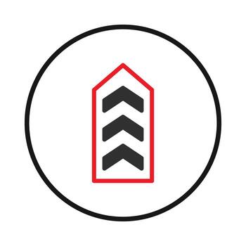 Chevron themed emblem representing advancement progress hierarchy or structured order within an vector