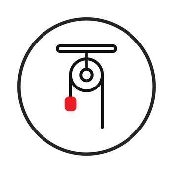 conceptual diseño presentación un mecánico sistema utilizando un polea para levantamiento pesos con vector