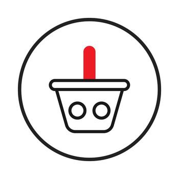 Conceptual cart icon symbolizing digital commerce and shopping transactions within a streamlined vector