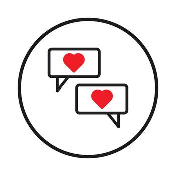 Floating love bubbles with a message conveying heartfelt sentiment with connection and online vector