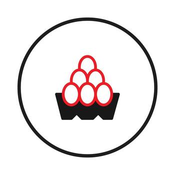 Graphical depiction of a carton overflowing with fresh eggs an abstract representation of vector