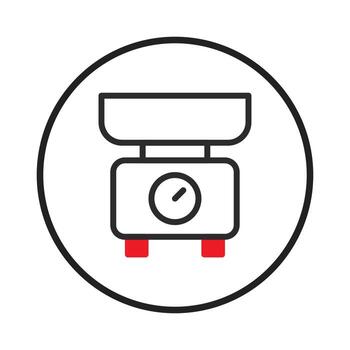 Illustration of a balanced scale within a circle offering a symbolic measure of equilibrium for vector