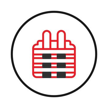 intrincado en capas resumen bloquear diseño dentro un circular marco creando un moderno geométrico vector