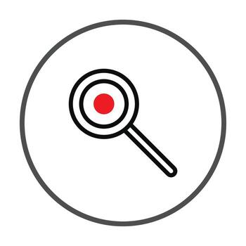 aumentador exploración icono un visual representación de investigador descubrimiento herramienta símbolo de hallazgo vector