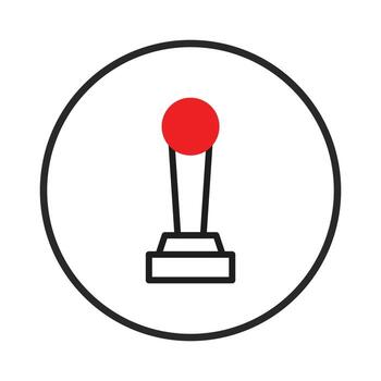 Minimalist design presenting achievement in a circular frame offering simple modern visual trophy vector