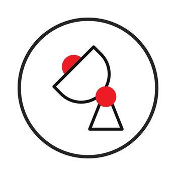 Minimalist geometric abstract conveying modern technology and communication with circles triangles vector