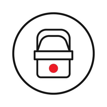 Minimalist shopping cart icon design presenting a simplified outline within a circular vector