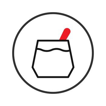 estilizado envase ilustración presentando líquido contenido y un emocionante implementar dentro un vector