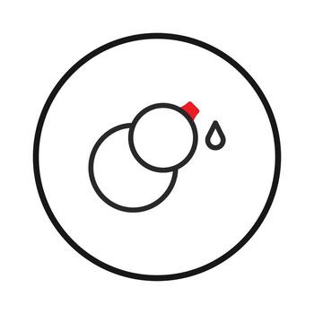 estilizado petróleo soltar ilustración con gorra simbolizando lubricante fluido en circular marco sugerencia vector