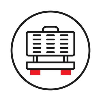 Symbolic depiction showcasing structured framework representing organization within a border vector