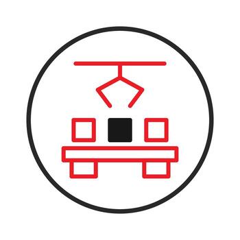 Symbolizing automation and innovation a robotic arm deftly manipulating a cube atop an industrial vector