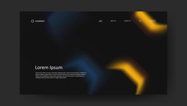 landing page abstract background with dark concept vector