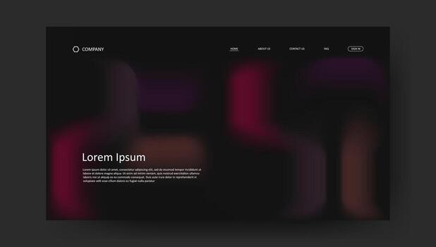 landing page abstract background with dark concept retro design vector