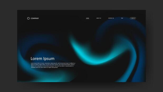 landing page abstract background with dark concept design vector