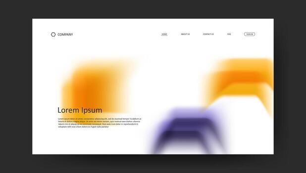 landing page abstract background vector
