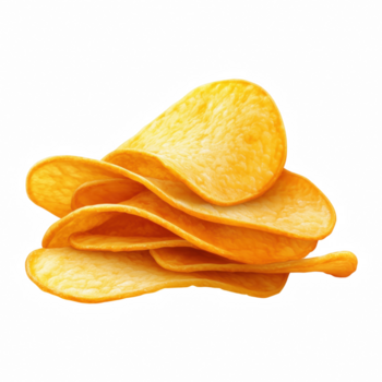apilar de crujiente patata papas fritas aislado en transparente antecedentes png