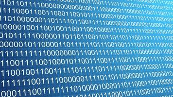 Bright Blue Digital Binary Code Data Flow video