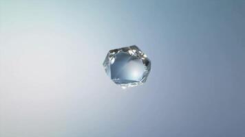 elegant kristall prisma gnistrande med ljus, perfekt för lyx branding eller modern design projekt, tillsats en Rör av raffinemang och klarhet till din visuella video