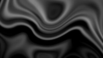 abstrakt vågig svart tyg textur. flytande holografiska bakgrund. slät silke tyg yta med krusningar och veck på de vävnad holografiska pastell bakgrund med 3d tolkning i sömlös slingor. video