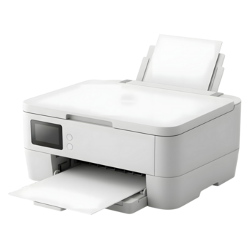 blanco moderno todas en uno impresora con papel salida y entrada bandeja png