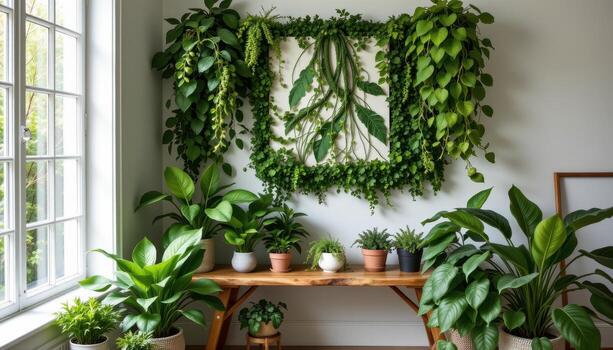 Indoor greenery transforming your home into a tranquil space. photo