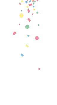pastel geométrico papel picado cascada un juguetón formación de formas y colores vector