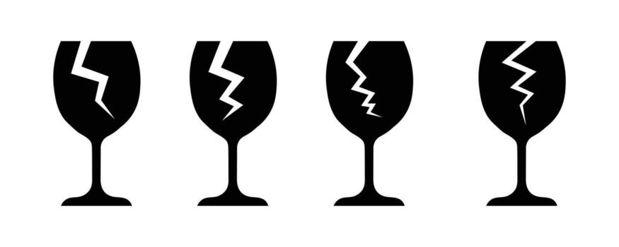 Fragile package label isolated on white background for shipping and handling vector