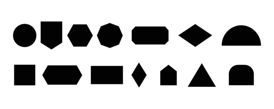 colección de diferente geométrico formas aislado en blanco antecedentes para diseño vector