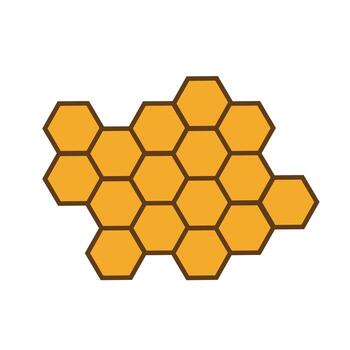 Honeycomb pattern isolated on white background, a sweet and natural design element vector