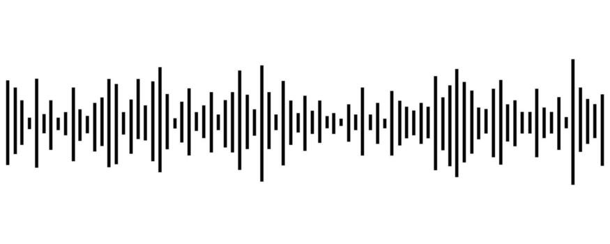 sonido ola modelo aislado en blanco antecedentes para audio visualización vector