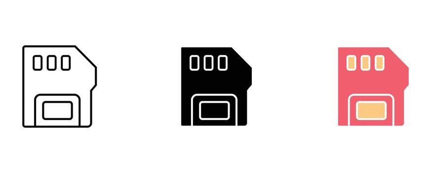 Floppy disk icon set isolated on white background for data storage use vector