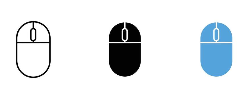 computadora ratón aislado en blanco antecedentes para tecnología y usuario interfaz vector