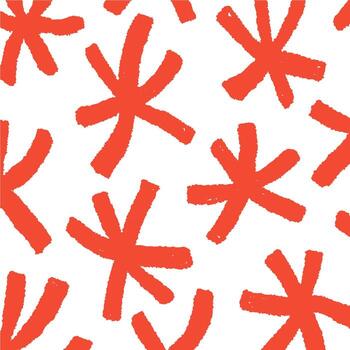 Red Snowflakes Square Background vector