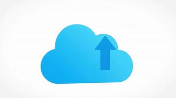 moln ladda upp ikon representerar data överföra och lagring. video