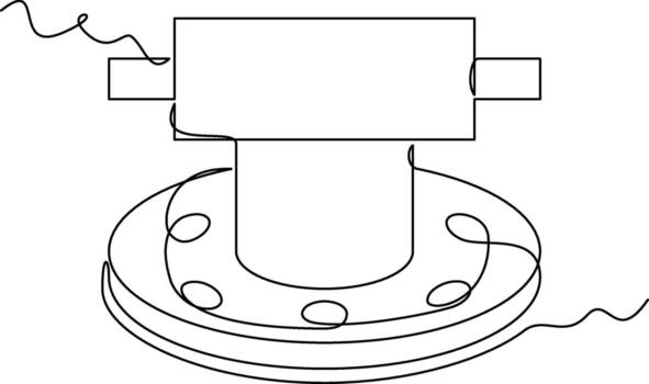 one line art Fire Draw Out Connection illustration. line art, one continuous line, simple, hand drawn and sketch style. for icons, symbols, signs or logos vector