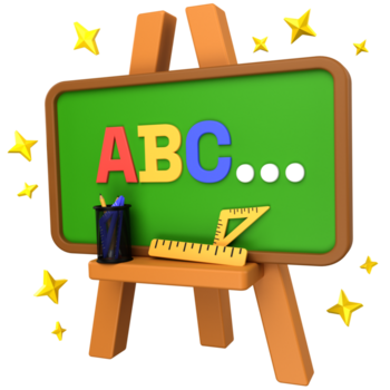 ilustração 3d de quadro-negro png