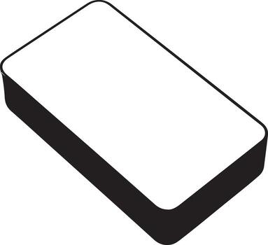 Simple isometric illustration of a rectangular block vector