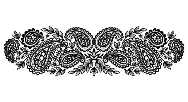 Elegant paisley pattern gracefully flowing with floral accents creating a sophisticated and timeless design on a white background for textile prints vector