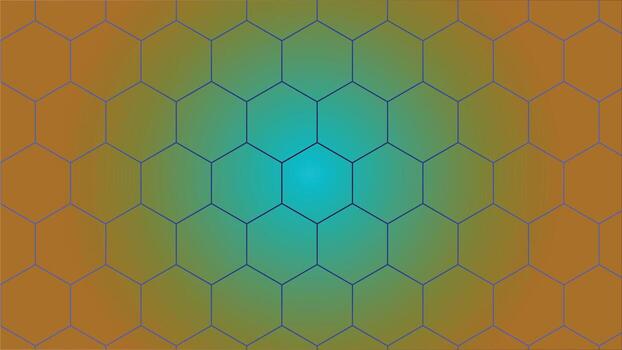 Abstract hexagonal pattern with gradient color transition vector