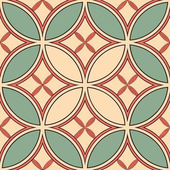 un modelo con un geométrico diseño en rojo y verde vector